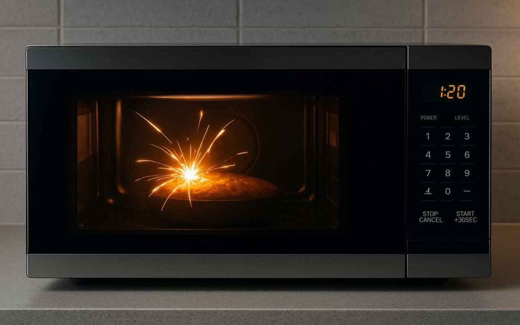 Réparer un four à micro-ondes qui fait des étincelles : causes et solutions