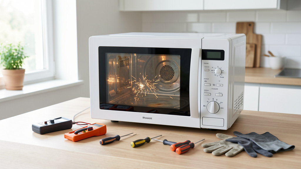 Réparer un four à micro-ondes qui fait des étincelles : causes et solutions